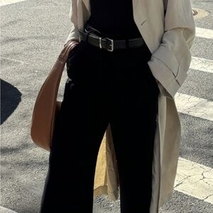 NWOT Aritzia Wilfred Effortless Trouser Pant - Black - Size 12